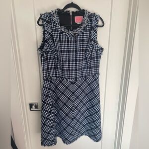 NWOT Kate Spade blue and black tweed dress.